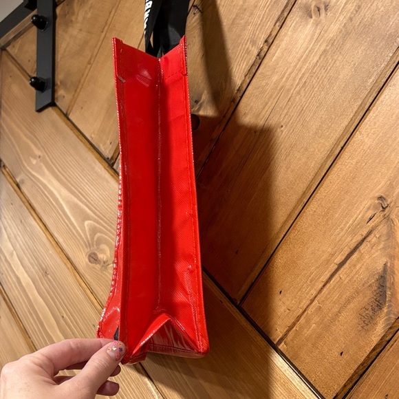 Starbucks Vibrant Red Shopper with Black Ribbon Straps - Picture 2 of 7